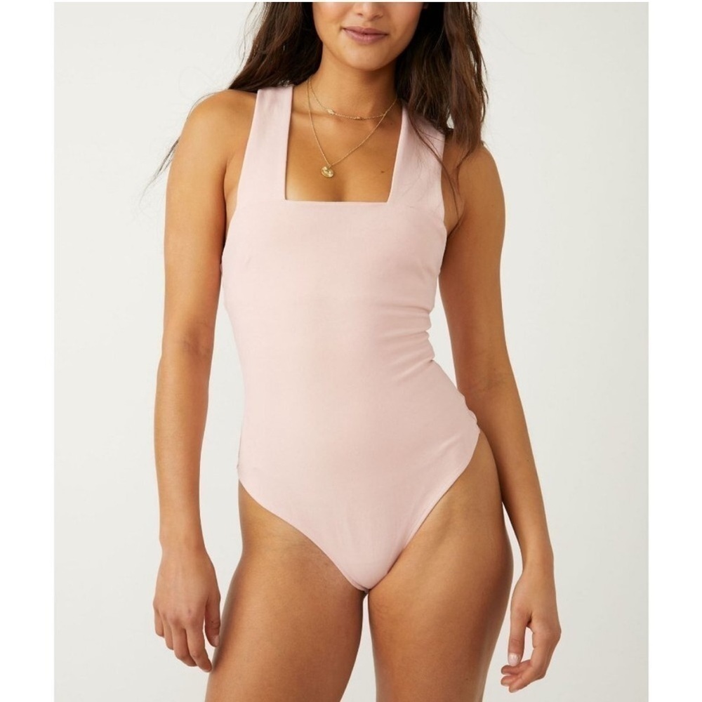 Free People | NWT She’s So Sleek Bodysuit Intimately FP Pink Size Small Large